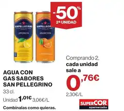 Supercor SAN PELLEGRINO Agua con gas sabores oferta
