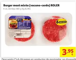 Alcampo ROLER Burger meat mixta (vacuno-cerdo) oferta