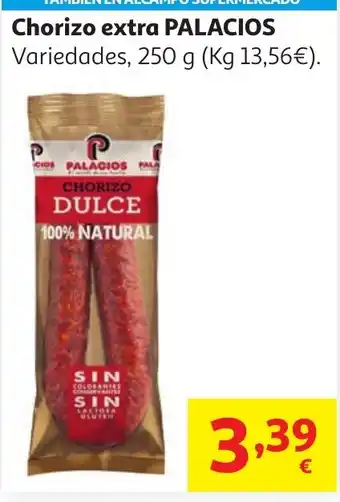 Alcampo PALACIOS Chorizo extra oferta