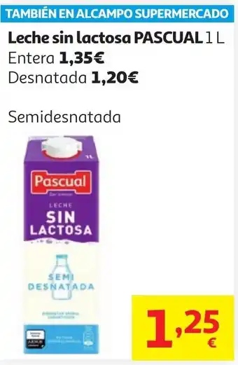 Alcampo PASCUAL Leche sin lactosa oferta