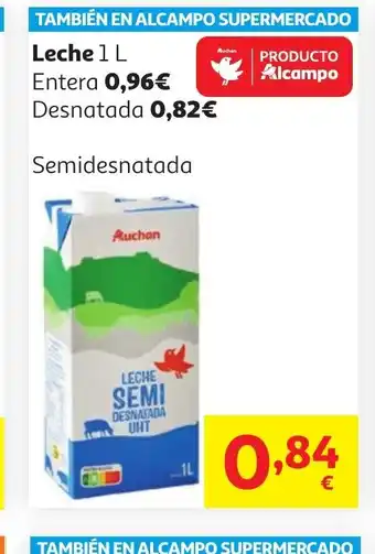 Alcampo Leche oferta