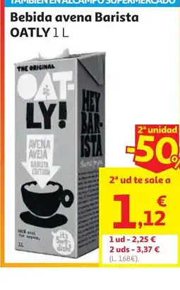 Alcampo OATLY Bebida avena Barista oferta