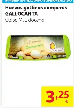 Alcampo GALLOCANTA Huevos gallinas camperas oferta