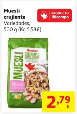 Alcampo Muesli crujiente oferta