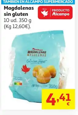 Alcampo Magdalenas sin gluten oferta