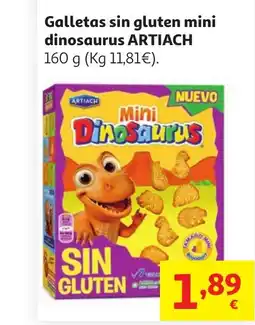 Alcampo ARTIACH Galletas sin gluten mini dinosaurus oferta