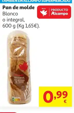Alcampo Pan de molde oferta
