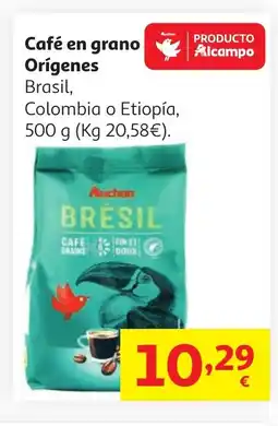 Alcampo Café en grano Orígenes oferta