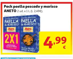Alcampo ANETO Pack paella pescado y marisco oferta