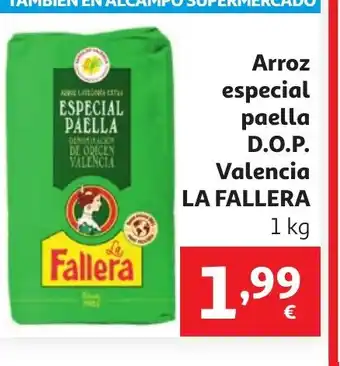 Alcampo LA FALLERA Arroz especial paella D.O.P. Valencia oferta