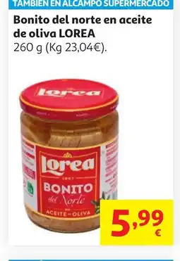 Alcampo LOREA Bonito del norte en aceite de oliva oferta