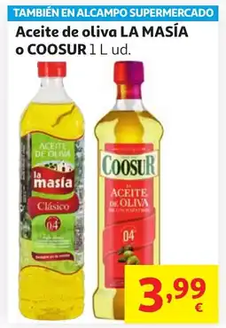 Alcampo LA MASIA O COOSUR Aceite de oliva oferta