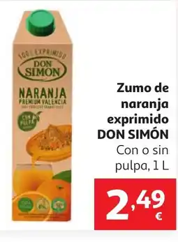 Alcampo DON SIMÓN Zumo de naranja exprimido oferta
