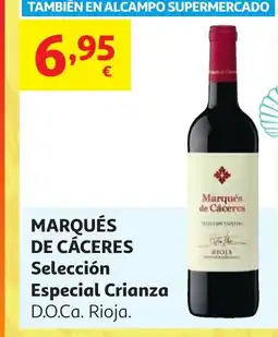 Alcampo MARQUÉS DE CÁCERES Selección Especial Crianza oferta