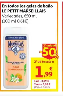 Alcampo LE PETIT MARSEILLAIS En todos los geles de baños oferta