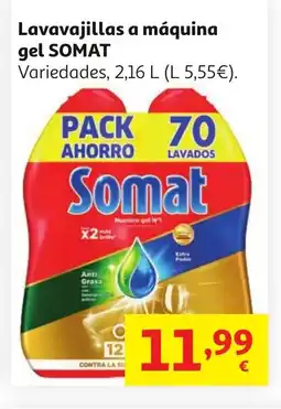 Alcampo SOMAT Lavavajillas a máquina gel oferta