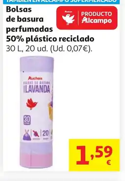 Alcampo Bolsas de basura perfumadas 50% plástico reciclado oferta