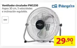 Alcampo ORBEGOZO Ventilador circulador PW1230 oferta
