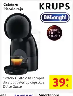 Alcampo KRUPS Cafetera Piccolo roja oferta