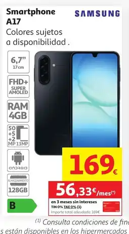 Alcampo SAMSUNG Smartphone A17 oferta