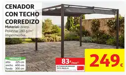 Alcampo Cenador con techo corredizo oferta