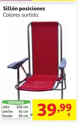 Alcampo Sillón posiciones oferta