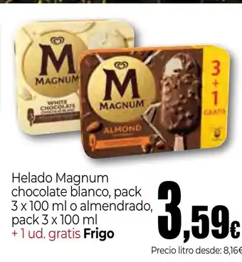 FRIGO Helado Magnum chocolate blanco o almendrado