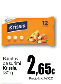 Unide Supermercados KRISSIA Barritas de surimi oferta