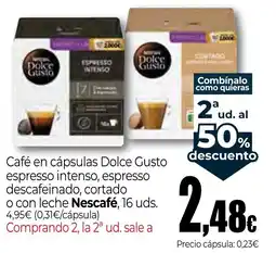 Unide Supermercados NESCAFÉ Café en cápsulas Dolce Gusto espresso intenso, espresso descafeinado, cortado o con leche oferta