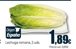 Unide Supermercados Lechuga romana, 2 uds. oferta