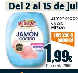 Unide Supermercados ELPOZO Jamón cocido classic oferta