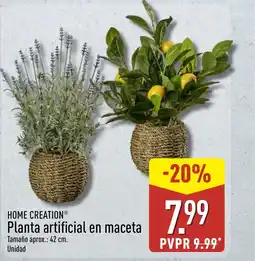 ALDI HOME CREATION Planta artificial en maceta oferta
