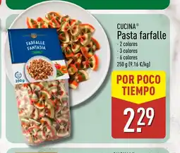 ALDI CUCINA Pasta farfalle oferta