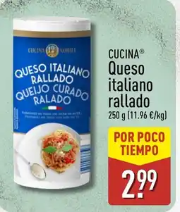 ALDI CUCINA Queso italiano rallado oferta