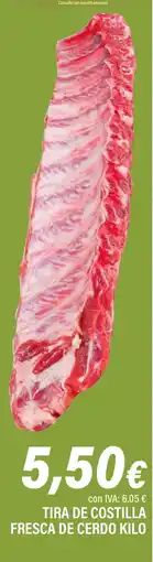 Cash Ifa Tira de costilla fresca de cerdo oferta