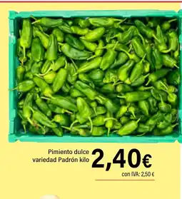 Cash Ifa Pimiento dulce variedad Padrón oferta