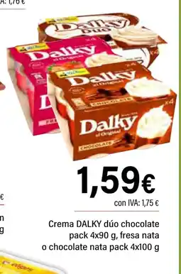 Cash Ifa DALKY Crema dúo chocolate fresa nata o chocolate nata oferta