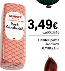 Cash Ifa ALMIREZ Fiambre paleta sándwich oferta