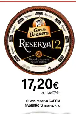 Cash Ifa GARCÍA BAQUERO Queso reserva 12 meses oferta