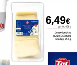 Cash Ifa MONTECASTILLO Queso lonchas bandeja oferta