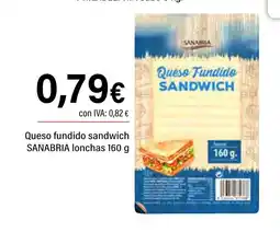 Cash Ifa SANABRIA Queso fundido sandwich lonchas oferta