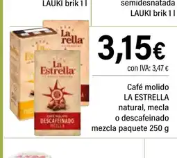 Cash Ifa LA ESTRELLA Café molido natural, mecla o descafeinado mezcla paquete oferta