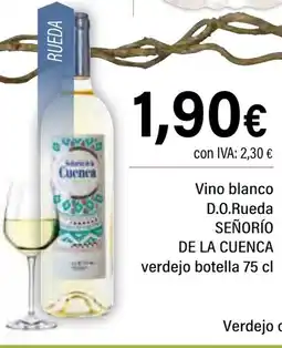 Cash Ifa SEÑORÍO DE LA CUENCA Vino blanco D.O.Rueda verdejo botella oferta