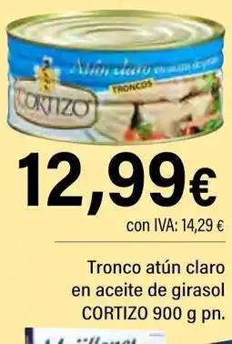 Cash Ifa CORTIZO Tronco atún claro en aceite de girasol oferta