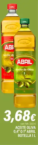 Cash Ifa ABRIL Aceite oliva 0,4° 0 1° botella oferta