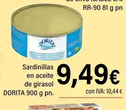 Cash Ifa DORITA Sardinillas en de girasol oferta