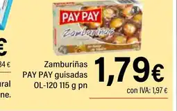 Cash Ifa PAY PAY Zamburiñas guisadas oferta