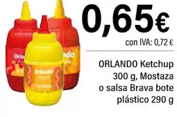 Cash Ifa ORLANDO Ketchup Mostaza o salsa Brava bote plástico oferta
