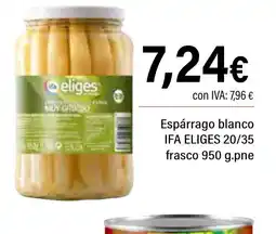 Cash Ifa IFA ELIGES Espárrago blanco 20/35 frasco oferta