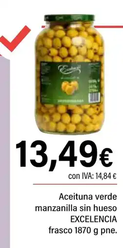 Cash Ifa EXCELENCIA Aceituna verde manzanilla sin hueso oferta